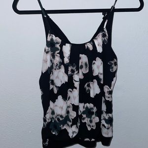 Floral Top Black